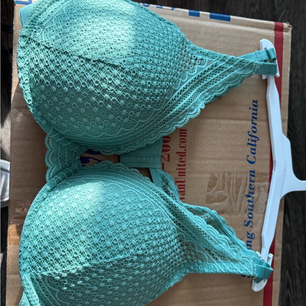 Auden Lace Underwire Bra - Aqua